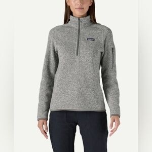 Patagonia Women’s Better Sweater Quarter-Zip Pullover – Large – Gray – EUC